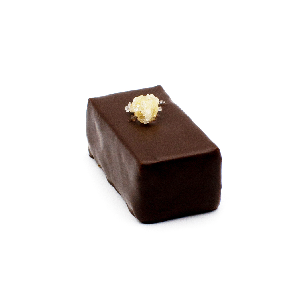 praliné gingembre, chocolat noir