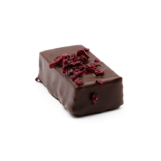 praline ganache framboise et litchi, chocolat noir